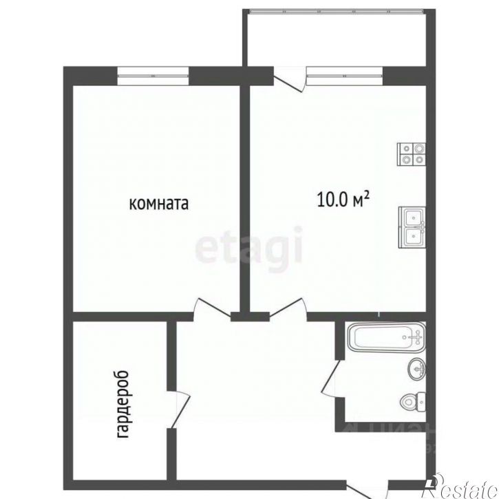 1-комн квартира ул Клубная, 54,  д. 54