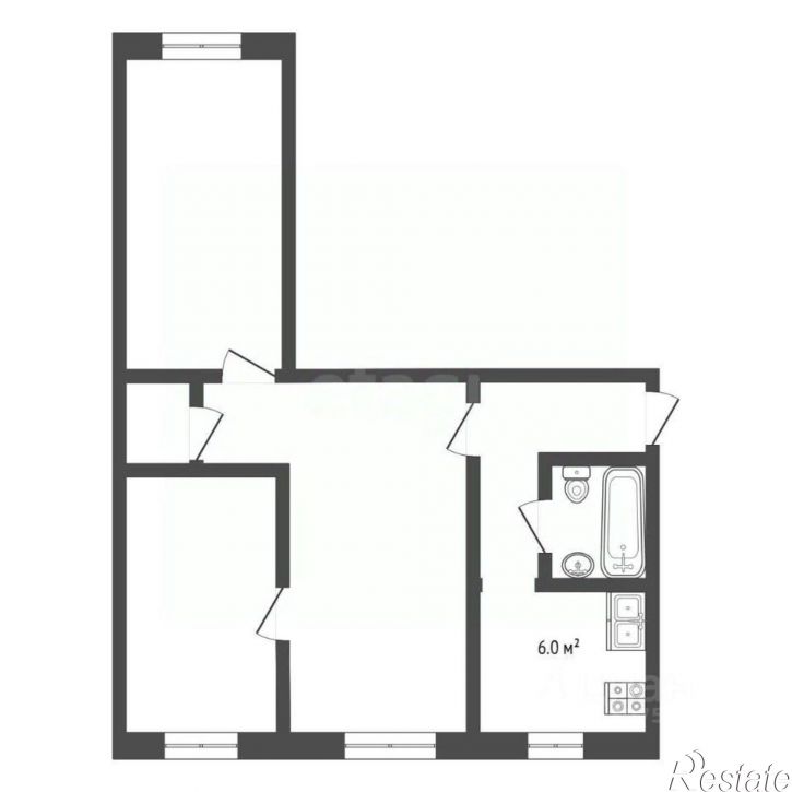 3-комн квартира ул Индустриальная, 23,  д. 23