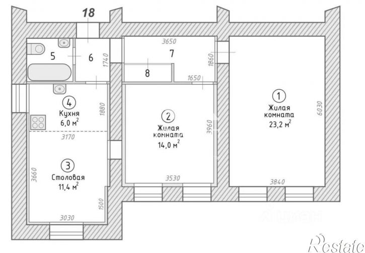 2-комн квартира пр-кт Октября, 23,  д. 23