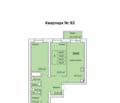 3-комн, 93 кв м, этаж 2/8 поселок Парижская Коммуна, 8