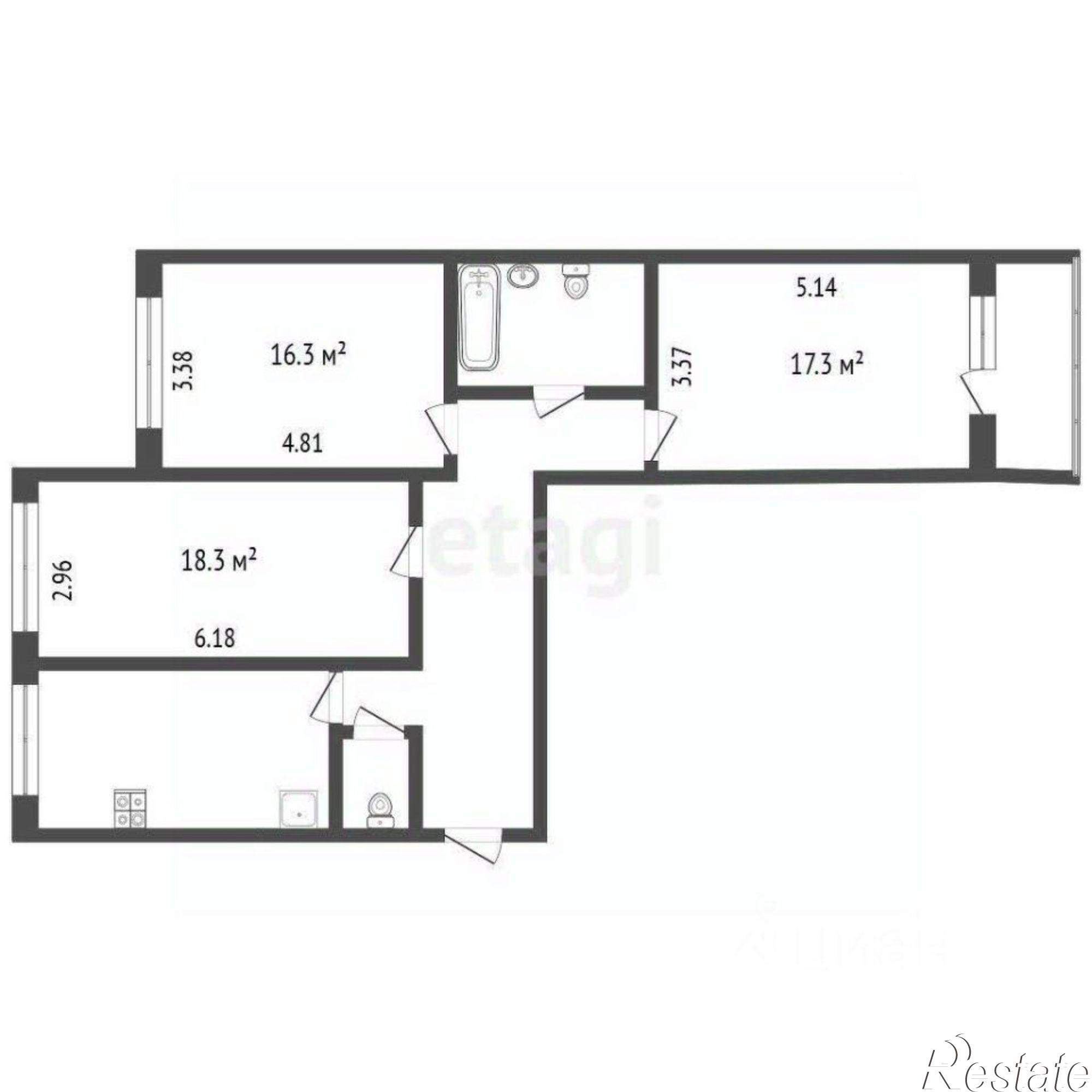 Купить квартиру за 10 770 000 рублей