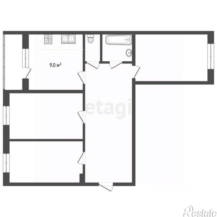 3-комн квартира 2-й Брагинский пр-д, 6,  д. 6