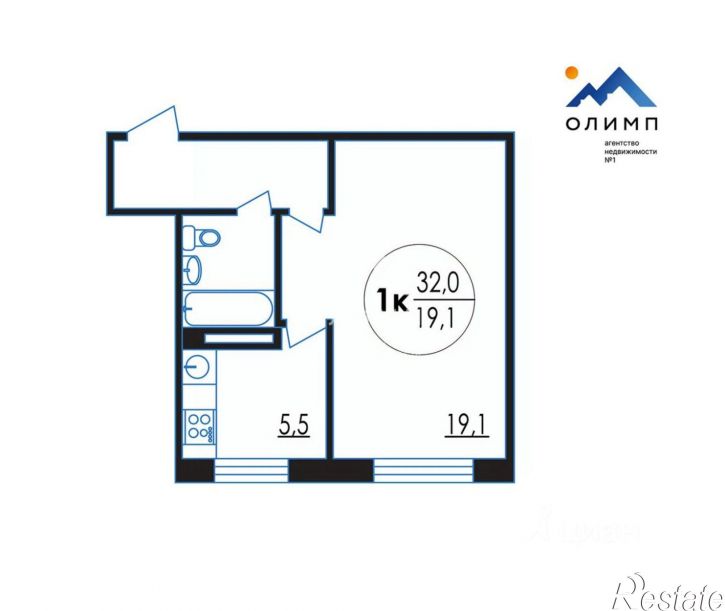 1-комн квартира ул Елены Колесовой, 34,  д. 34