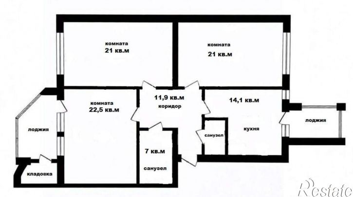 3-комн квартира Советская улица, д.41к3