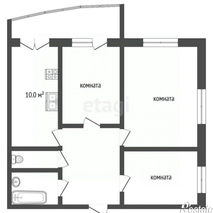 3-комн квартира ул 8 Марта, 3 2,  д. 3 2,  к. 2