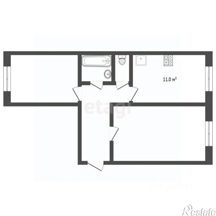 2-комн квартира ул Звездная, 3 2,  д. 3 2,  к. 2