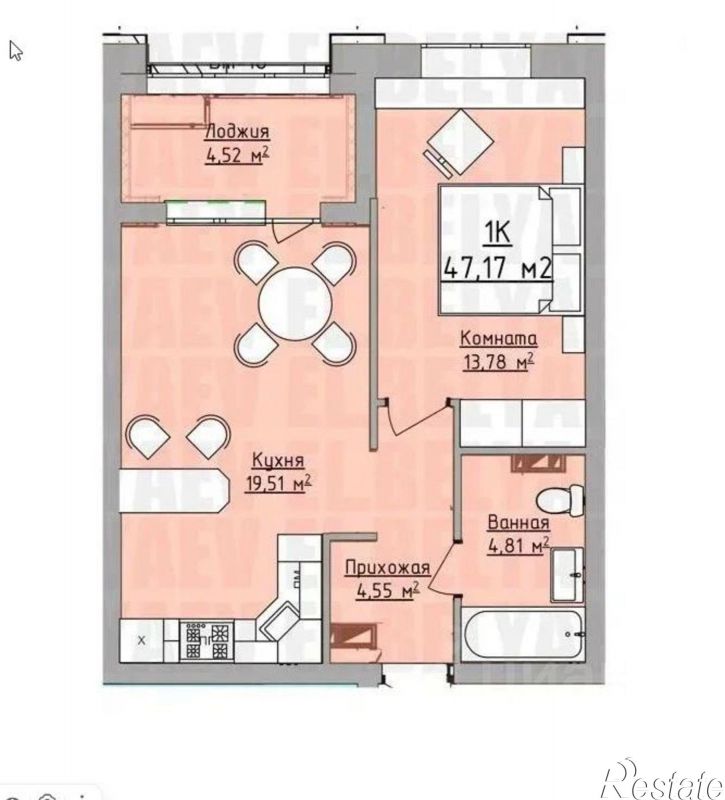 1-комн квартира Дзержинский