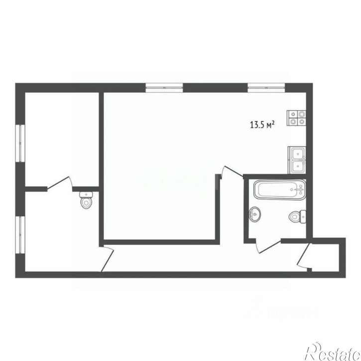 2-комн квартира поселок Толга, 35,  д. 35