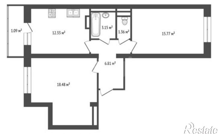 2-комн квартира Дядьковская улица, 30