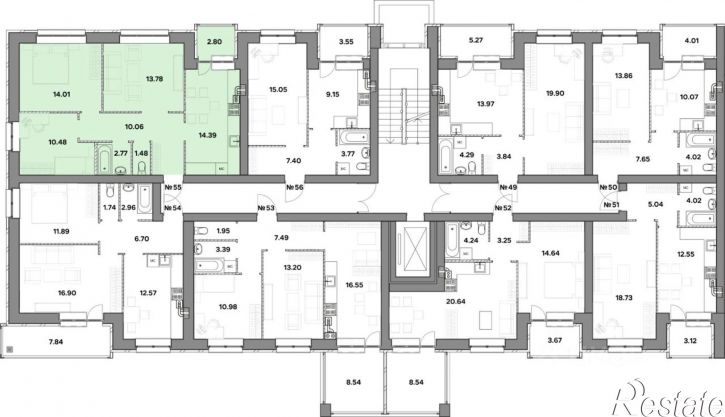 3-комн квартира в новом доме улица Шевелюха, 124
