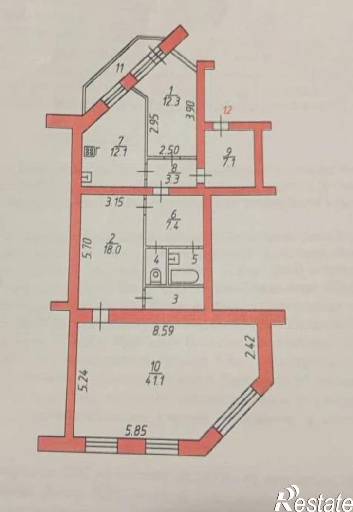 3-комн квартира Победы улица, д.51к2