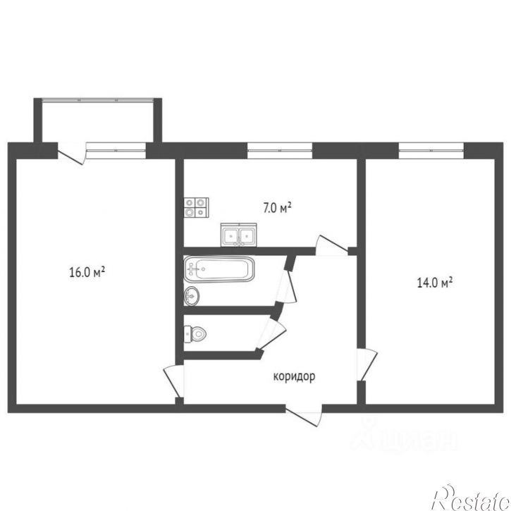 2-комн квартира ул Слепнева, 30б,  д. 30б