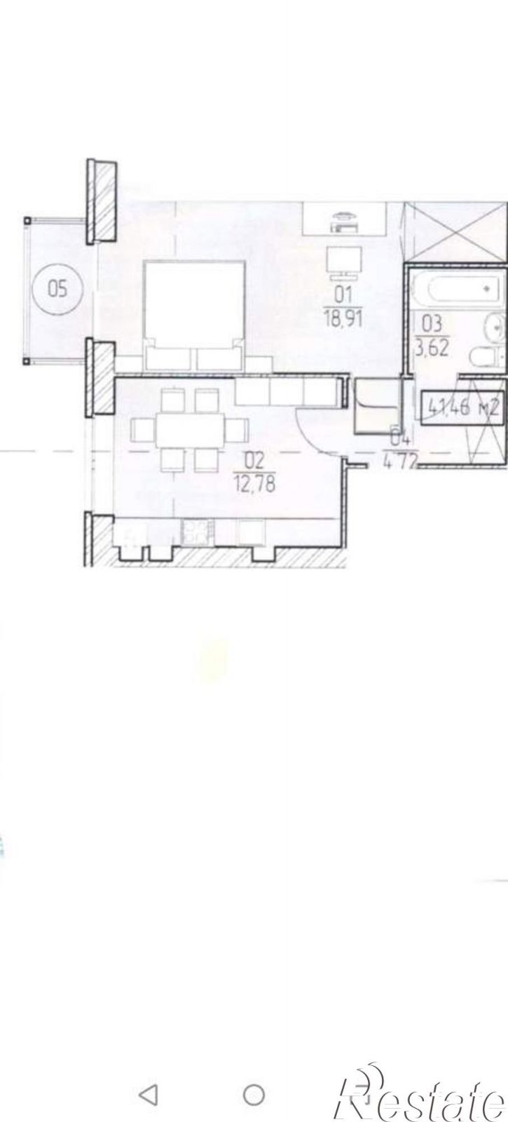 1-комн квартира Городищенская улица, д.44к2