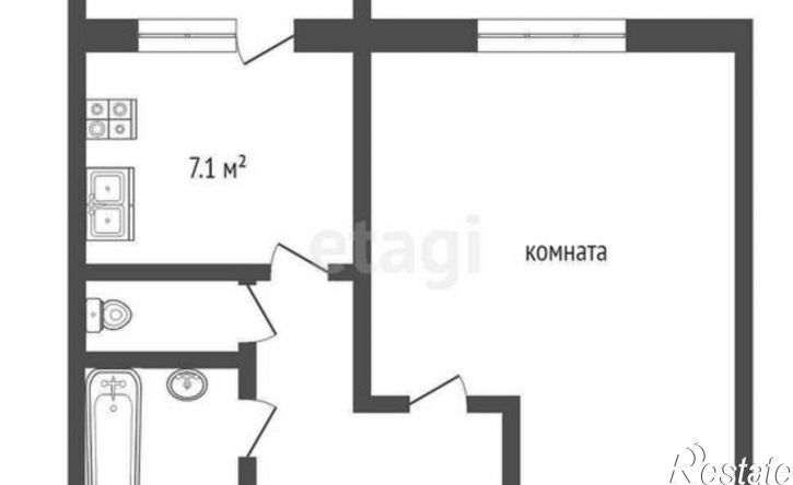 1-комн квартира ул Папанина, 27,  д. 27