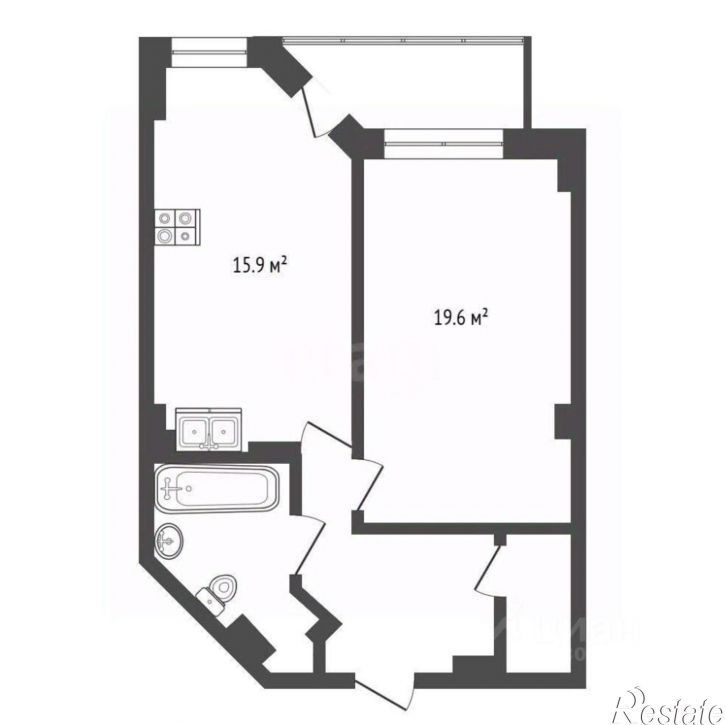 1-комн квартира Ленинградский пр-кт, 52 2,  д. 52 2,  к. 2