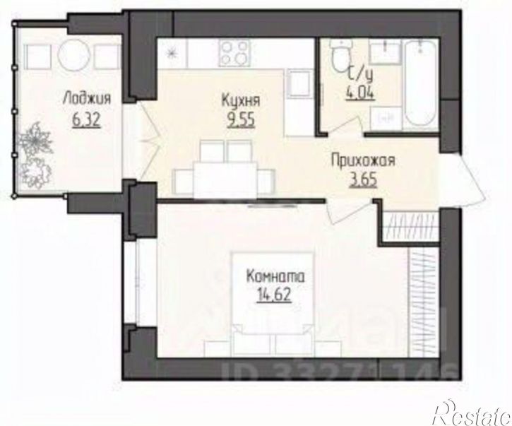 1-комн квартира в новом доме ул Жуковского, 12,  д. 12