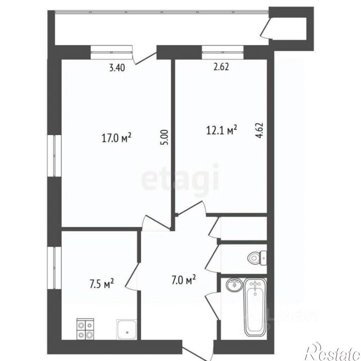 2-комн квартира улица Ухтомского, 9,  д. 9