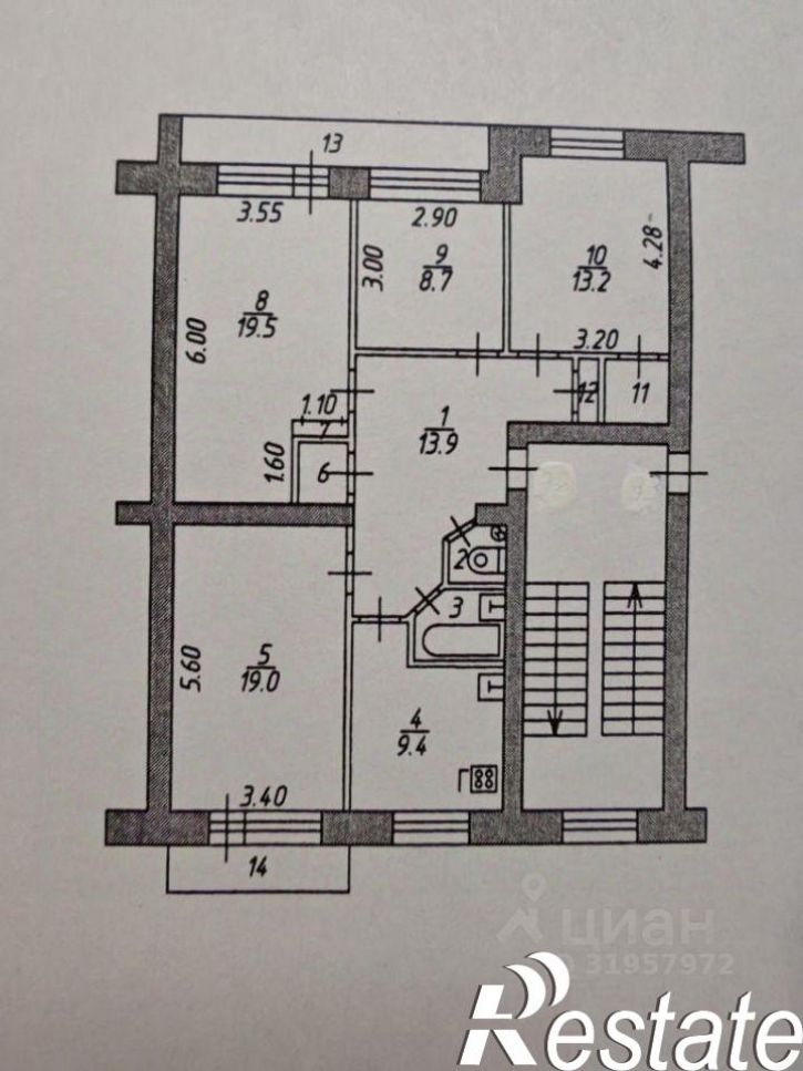 4-комн квартира улица Суркова, 7,  д. 7