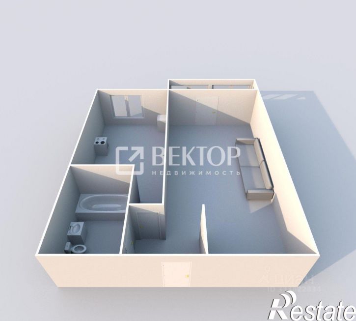 1-комн квартира проспект Фрунзе, 35/17,  д. 35/17