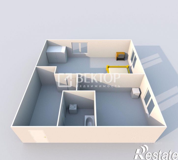 1-комн квартира г Ярославль, поселок Прибрежный, 2