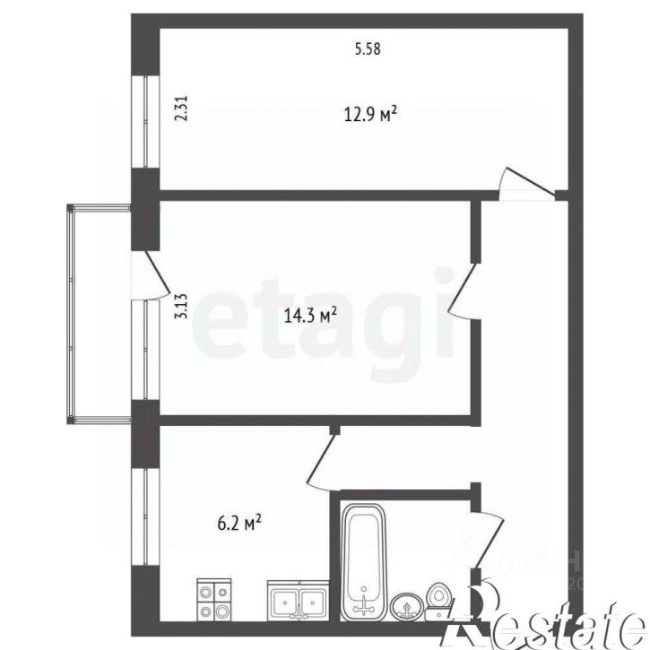 2-комн квартира улица Лермонтова, 32,  д. 32