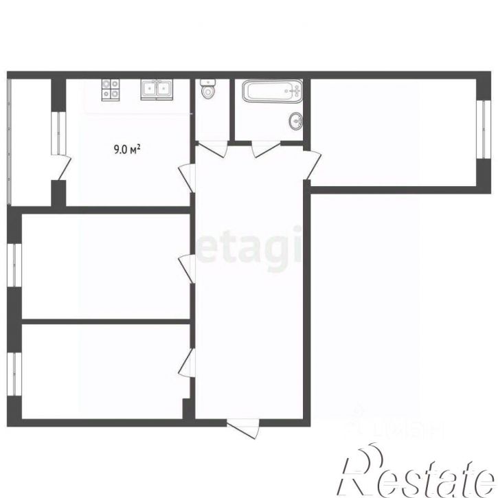 3-комн квартира 2-й Брагинский проезд, 6,  д. 6