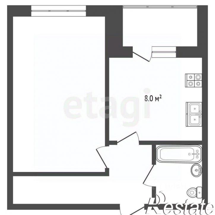 1-комн квартира улица Панина, 3,  д. 3