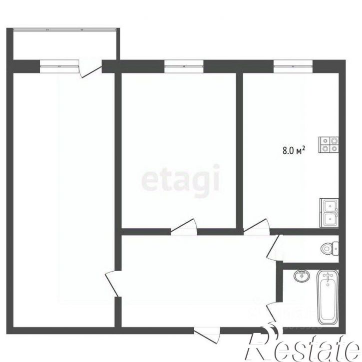 2-комн квартира Ранняя улица, 5,  д. 5