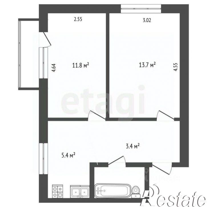 2-комн квартира Ленинградский проспект, 93,  д. 93