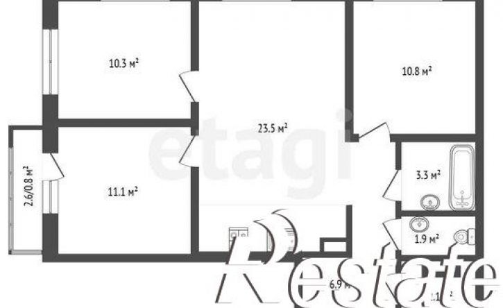 3-комн квартира Красноборская улица, 34 к2,  д. 34 к2