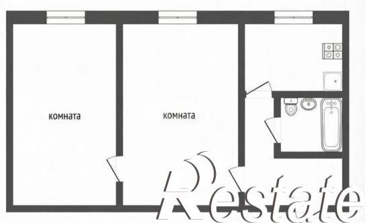 2-комн квартира улица Жукова, 16А,  д. 16А