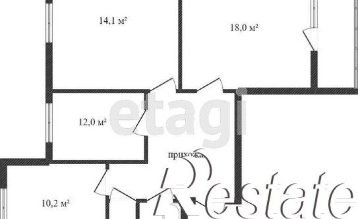 3-комн квартира улица Строителей, 21,  д. 21