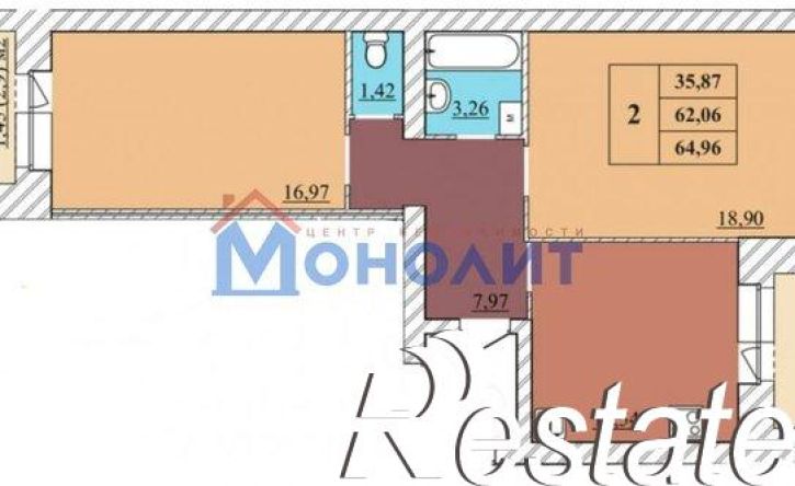 2-комн квартира 3-й Норский переулок, 11,  д. 11